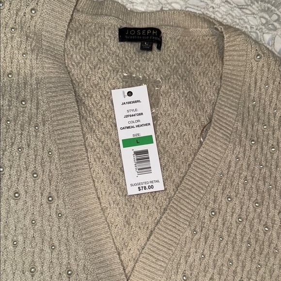 Women's Beige Cardigan Sweater - Picture 6 of 8